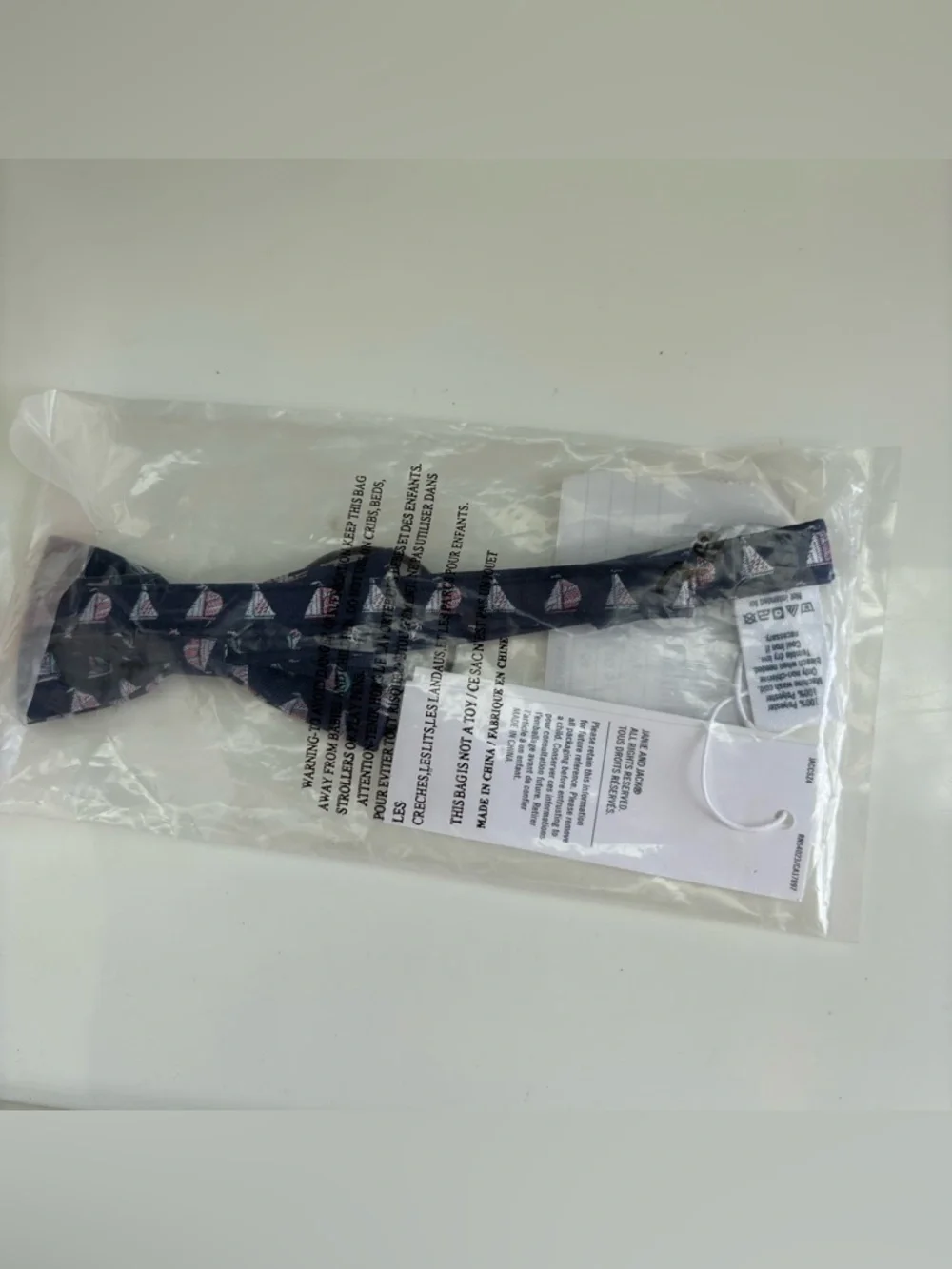 Janie and Jack boys Sailboat bowtie bow tie 2 to 5 years navy nautical NWT